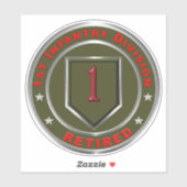 1e Infanteriedivisie ging met pensioen Sticker (Vel)