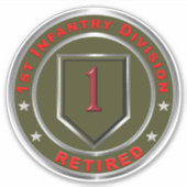 1e Infanteriedivisie ging met pensioen Sticker (Voorkant)
