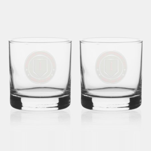 1e Infanteriedivisie ging met pensioen Whisky Glas (Achterkant)