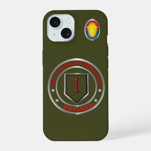 1e Infanteriedivisie iPhone 15 Case (Achterkant)