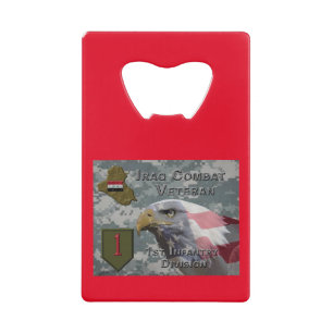 1e Infanteriedivisie Irak Combat Veteraan Creditkaart Flessenopener
