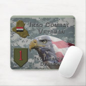 1e Infanteriedivisie Irak Combat Veteraan Muismat (Met muis)