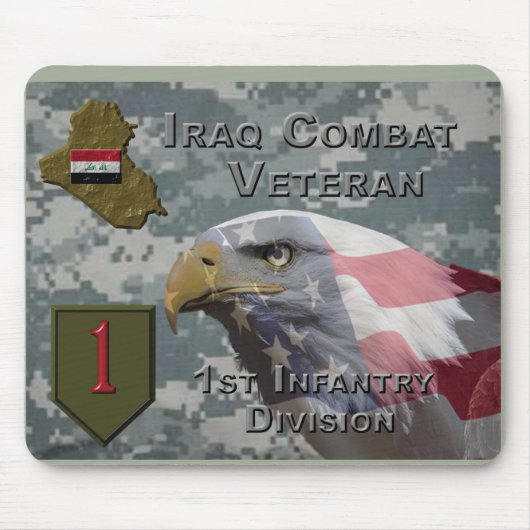 1e Infanteriedivisie Irak Combat Veteraan Muismat (Voorkant)