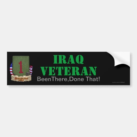 1e infanteriedivisie irak voert bumper sticker uit (Voorkant)