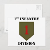 1e infanteriedivisie met tekst briefkaart (Voorkant / Achterkant)