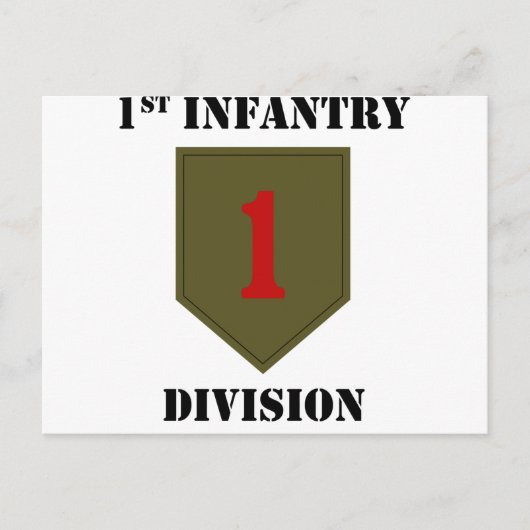 1e infanteriedivisie met tekst briefkaart (Voorkant)