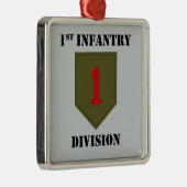1e infanteriedivisie met tekst metalen ornament (Rechts)