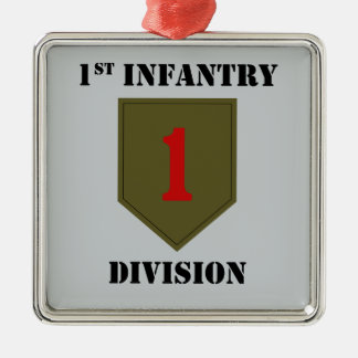 1e infanteriedivisie met tekst metalen ornament