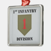 1e infanteriedivisie met tekst metalen ornament (Links)