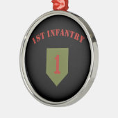 1e infanteriedivisie metalen ornament (Links)