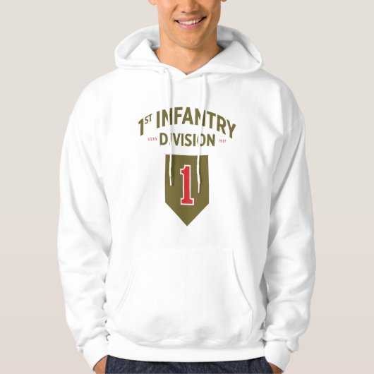 1e infanteriedivisie Militaire Verenigde Staten Hoodie (Voorkant)