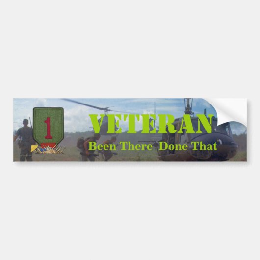1e infanteriedivisie naam oorlog veto bumper stick bumpersticker (Voorkant)