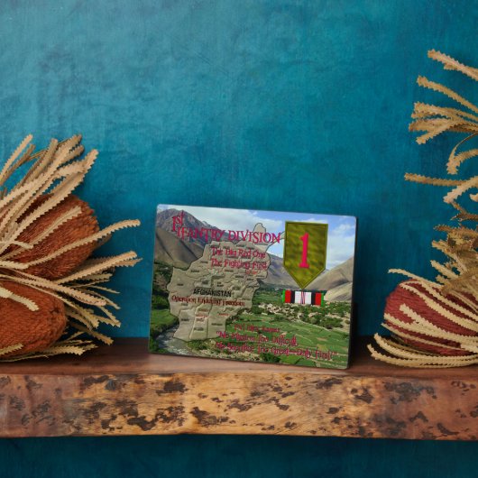 1e infanteriedivisie OEF Veteraanplaque Fotoplaat (Zijkant)