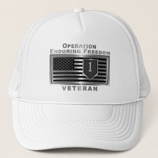 1e infanteriedivisie Operatie Enduring Freedom Trucker Pet (Voorkant)
