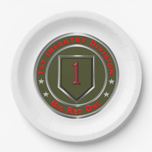 1e infanteriedivisie papieren bordje (Voorkant)