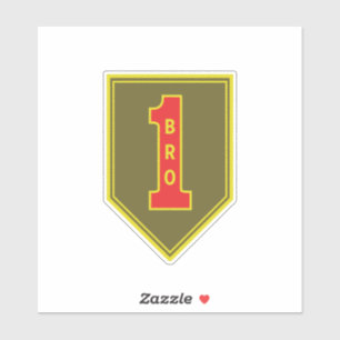 1e Infanteriedivisie Patch Big Red One Sticker