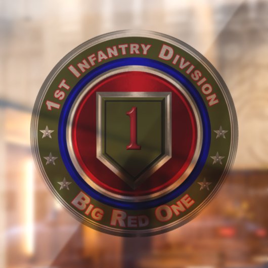 1e infanteriedivisie raamsticker (Vel 2)