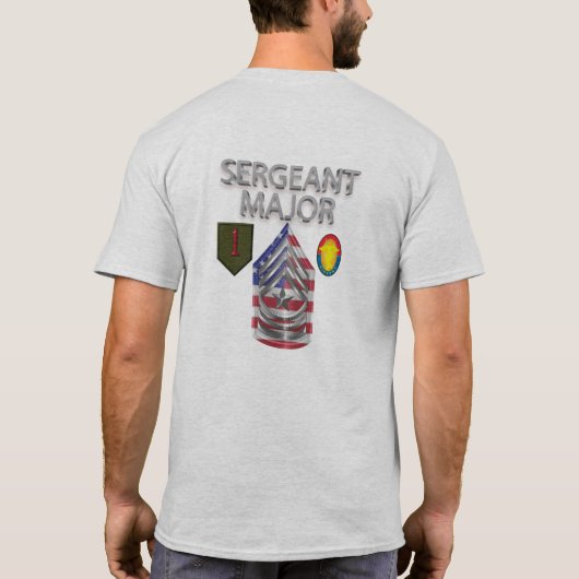 1e infanteriedivisie sergeant-majoor t-shirt (Achterkant)