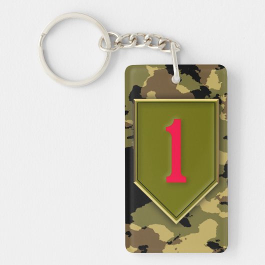 1e infanteriedivisie sleutelhanger (Voorkant)