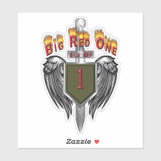 1e infanteriedivisie sticker (Vel)