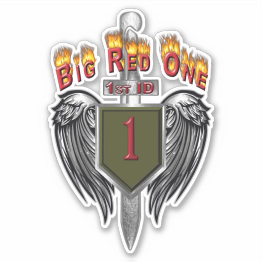 1e infanteriedivisie sticker (Voorkant)