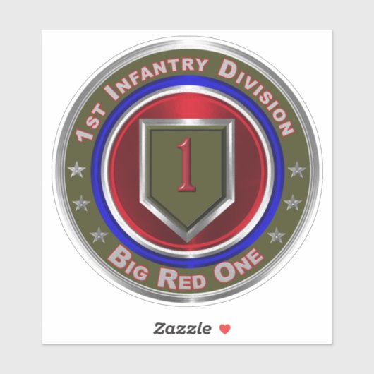 1e infanteriedivisie sticker (Vel)