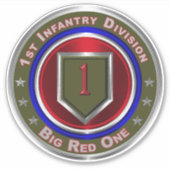 1e infanteriedivisie sticker (Voorkant)