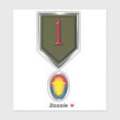 1e infanteriedivisie sticker (Vel)
