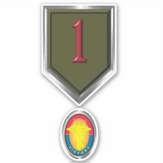 1e infanteriedivisie sticker (Voorkant)