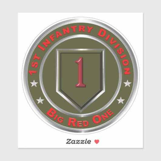 1e infanteriedivisie sticker (Vel)