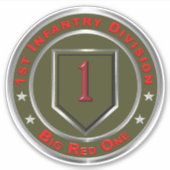 1e infanteriedivisie sticker (Voorkant)