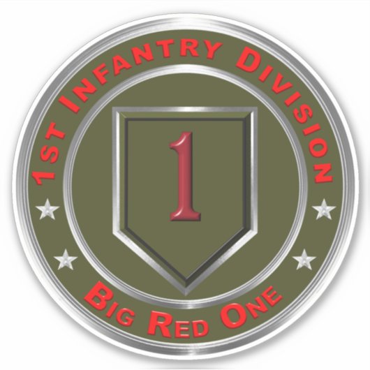 1e infanteriedivisie sticker (Voorkant)