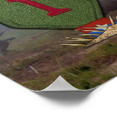 1e Infanteriedivisie Vietnam oorlogspatroon Poster (Hoek)