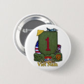 1e infanteriedivisie Vietnam Oorlogsveteranen Butt Ronde Button 5,7 Cm (Voorkant /achterkant)