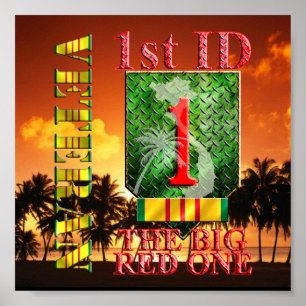 1e Infanteriedivisie Vietnam Veteraan Poster