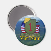 1e infanteriedivisie Vietnam veteranen patch Magne Magneet (Voorkant / Achterkant)