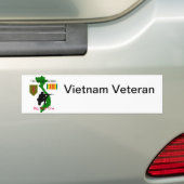 1e Infanteriedivisie Vietnam Veteranenstrook Bumpersticker (Op auto)