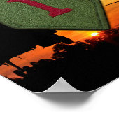 1e Infanteriegroot rood 1 Vietnam oorlogspatroon Poster (Hoek)