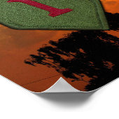 1e Infanteriegroot rood 1 Vietnam oorlogspatroon Poster (Hoek)