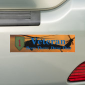 1e Infanteriegrote rode 1 LRRPS veterans Veters pa Bumpersticker (Op auto)