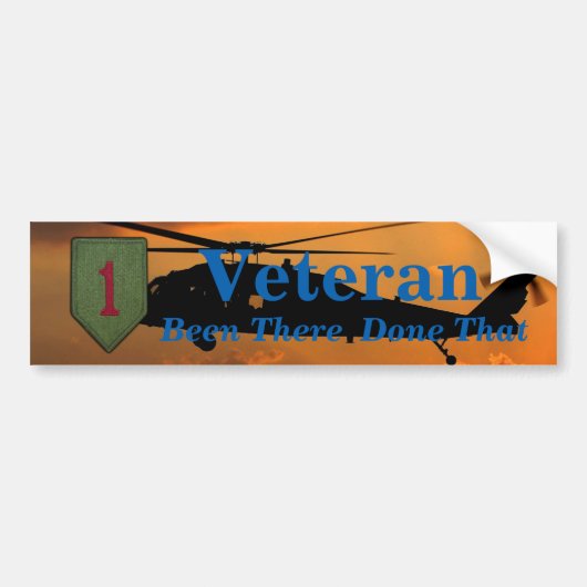 1e Infanteriegrote rode 1 LRRPS veterans Veters pa Bumpersticker (Voorkant)