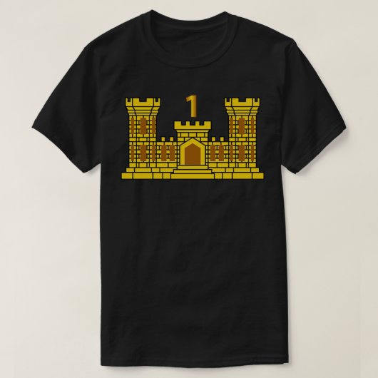 1e Ingenieursbataljon w Nummer wo Txt T-shirt (Design voorkant)