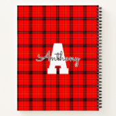 1e jaar Baby Milestone Red Tartan Photo Album Notitieboek (Achterkant)