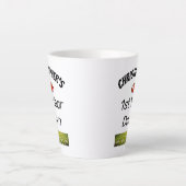 1e jaar down Football Boy's Birthday Latte Mok (Voorkant)