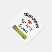 1e jaar down Football Boy's Birthday Servet (Hoek)