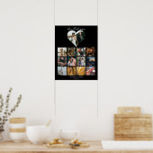 1e jaar foto verjaardag cadeau kalender 12 maanden poster (Keuken)