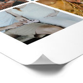 1e jaar foto verjaardag cadeau kalender 12 maanden poster (Hoek)