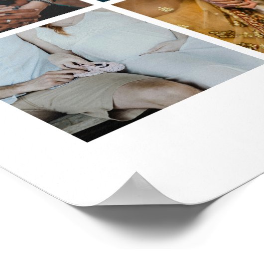 1e jaar foto verjaardag cadeau kalender 12 maanden poster (Hoek)