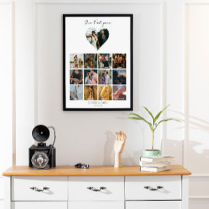 1e jaar foto verjaardag cadeau kalender 12 maanden poster