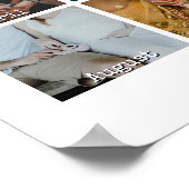 1e jaar foto verjaardag cadeau kalender 12 maanden poster (Hoek)